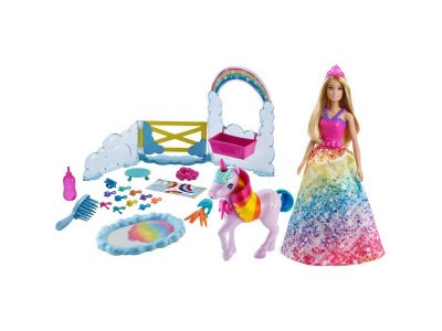 Набор игровой Barbie Дримтопия Кукла и единорог 1-00355436_1