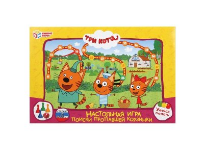 Игра-ходилка настольная Умные игры Три кота. Поиски пропавшей корзинки 1-00355535_1