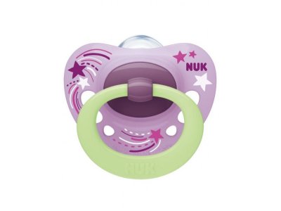 Пустышка Nuk Signature Night ортодонтическая силиконовая, р. 1 1-00355758_2