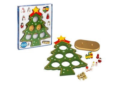 Набор для творчества Bondibon Елочка 3D деревянная с игрушками и бубенчиками, 21,5 см 1-00355776_4