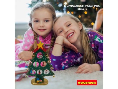 Набор для творчества Bondibon Елочка 3D деревянная с игрушками и бубенчиками, 21,5 см 1-00355776_16