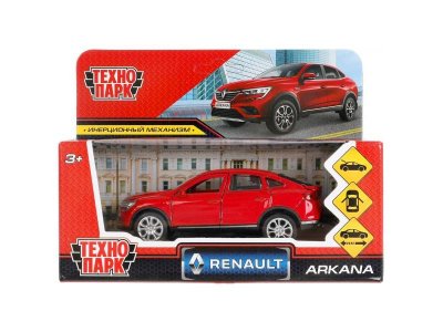 Машина Технопарк Renault Arkana, откр дв, багаж, инер, металл, 12 см 1-00356204_1
