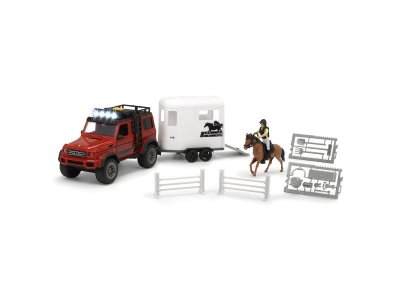 Набор игровой Dickie Toys для перевозки лошадей MB AMG 500 4x4² PlayLife,свет/звук, 23 см 1-00356355_1