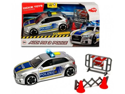 Машина Dickie Toys Полицейская машинка Audi RS3 фрикционная, свет/звук акс., 15 см 1-00356360_1
