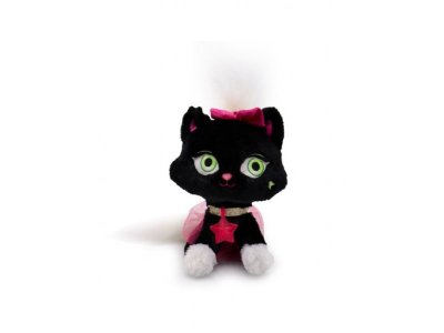 Мягкая игрушка Shimmer Stars плюшевый Черный Котенок со светящимися блестками, 20 см 1-00356387_3
