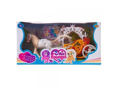 Игровой набор Abtoys Моя лошадка. Карета с белой лошадкой 1-00356482_1