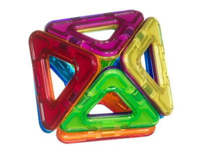 Магнитный конструктор Магнитоформы Bondibon, 8 треугольников 1-00356523_3