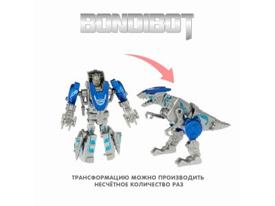 Трансформер 2в1 Bondibon Bondibot Робот-велоцираптор, металлические детали 1-00356536_10