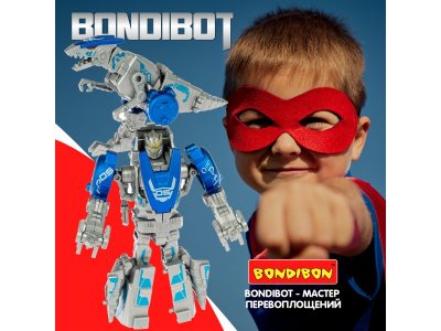 Трансформер 2в1 Bondibon Bondibot Робот-велоцираптор, металлические детали 1-00356536_13