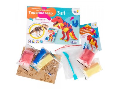 Набор для лепки из легкого пластилина Genio Kids Тираннозавр 1-00356583_1