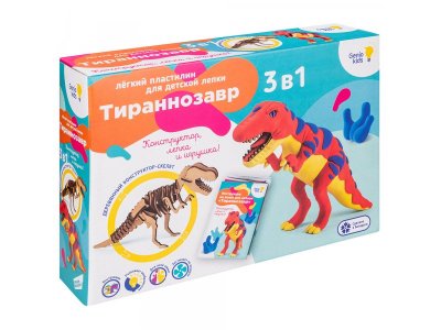 Набор для лепки из легкого пластилина Genio Kids Тираннозавр 1-00356583_5