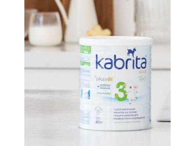 Детское молочко Kabrita 3 Gold на козьем молоке для комфортного пищеварения, с 12 месяцев, 400 г 1-00259227_4