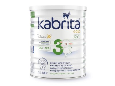 Детское молочко Kabrita 3 Gold на козьем молоке для комфортного пищеварения, с 12 месяцев, 400 г 1-00259227_1