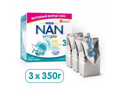 Молочко Nestle NAN 3 детское Optipro 1050 г 1-00357137_4