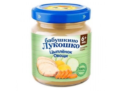 Пюре Бабушкино Лукошко Рагу овощное с цыплёнком 100 г 1-00000350_1