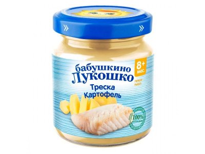 Пюре Бабушкино Лукошко Треска, картофель 100 г 1-00000353_1