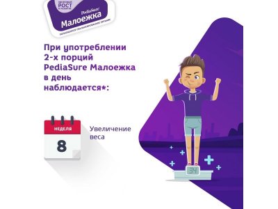 Смесь PediaSure Малоежка со вкусом шоколада, 200 мл (ОСГ) 1-00357365_5