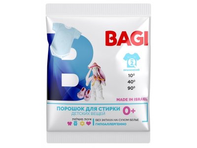 Порошок стиральный концентрированный Bagi для безопасной стирки детских вещей 50 г саше 1-00357404_1