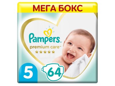 Подгузники Pampers Premium Care, размер 5, 11-16 кг, 64 шт. 1-00204206_1