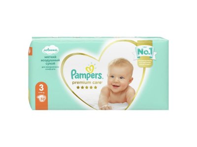 Подгузники Pampers Premium Care, размер 3, 6-10 кг, 52 шт. 1-00204209_5