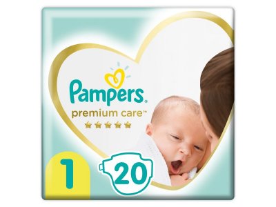 Подгузники Pampers Premium Care, размер 1, 2-5 кг, 20 шт. 1-00204212