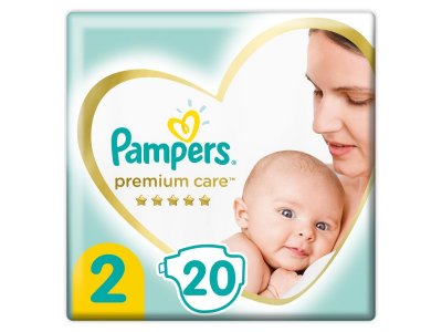 Подгузники Pampers Premium Care, размер 2, 4-8 кг, 20 шт. 1-00204213