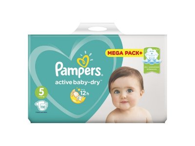 Подгузники Pampers Active Baby-Dry 11–16 кг, размер 5, 110 шт. 1-00204446_10
