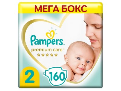Подгузники Pampers Premium Care, размер 2, 4-8 кг, 160 шт. 1-00204203_1