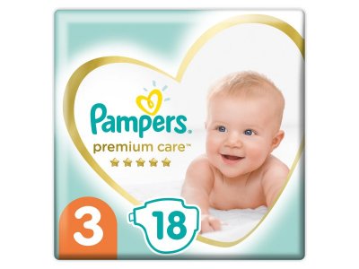 Подгузники Pampers Premium Care, размер 3, 6-10 кг, 18 шт. 1-00204214_1