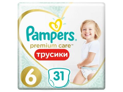 Подгузники-трусики Pampers Premium Care 15+ кг, размер 6, 31 шт. 1-00204220