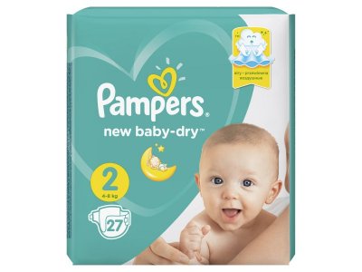 Подгузники Pampers New Baby-Dry 4–8 кг, размер 2, 27 шт. 1-00204227_8
