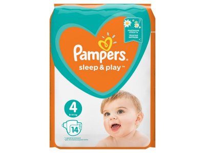 Подгузники Pampers Sleep & Play 9-14 кг, 4 размер, 14 шт. 1-00204235_7