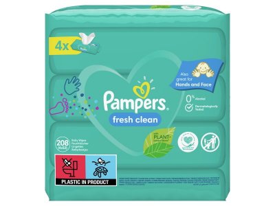 Салфетки влажные Pampers Fresh Clean Quatro 4*52 шт. 1-00287800_2