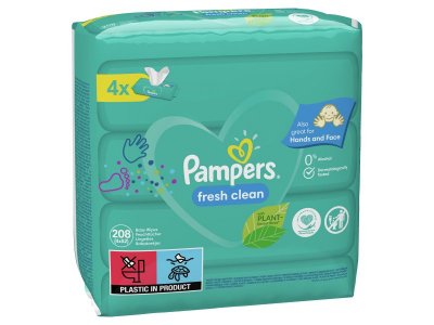 Салфетки влажные Pampers Fresh Clean Quatro 4*52 шт. 1-00287800_3