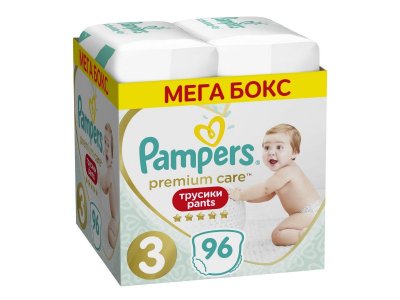 Подгузники-трусики Pampers Premium Care Pants Midi 6-11 кг 96 шт. Мега бокс 1-00287801_2