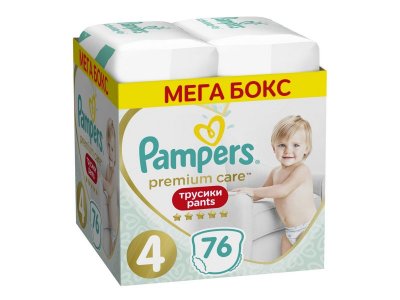 Подгузники-трусики Pampers Premium Care Pants Maxi 9-15 кг 76 шт. Мега бокс 1-00287802_2