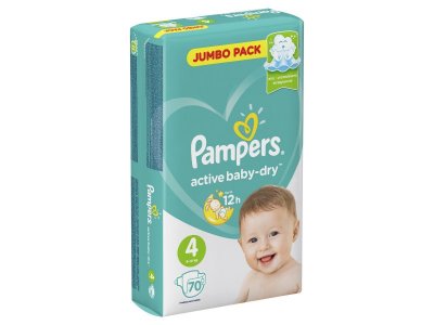 Подгузники Pampers Active Baby-Dry 9–14 кг, размер 4, 70 шт. 1-00061321_3