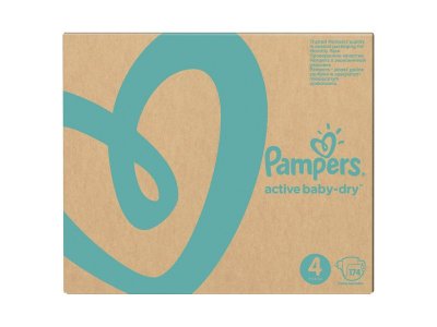 Подгузники Pampers Active Baby-Dry Junior 9–14 кг, размер 4, Мега Супер Упаковка 174 шт. 1-00141499_3