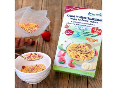Каша Fleur Alpine Готовый завтрак банан, клубника, яблоко, кукуруз.шарики, овсян/спельт.хлопья 200 г 1-00357511_13
