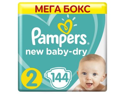 Подгузники Pampers New Baby Dry Mini, 4-8 кг 144 шт. 1-00110289_1