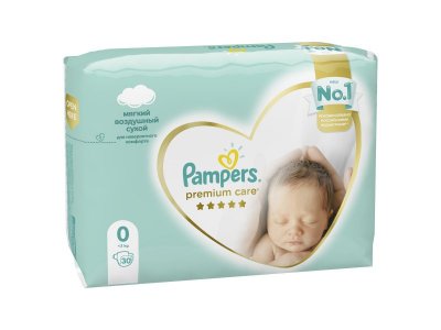Подгузники Pampers Premium Care Newborn (<3 кг), 30 шт. 1-00266475_2