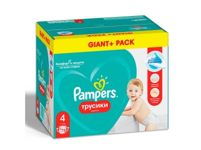 Подгузники-трусики Pampers Pants для мальчиков и девочек Maxi (9-15 кг), 72 шт. 1-00255557_2