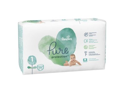Подгузники Pampers Pure Protection Newborn (2-5 кг),  35 шт. 1-00266465_3