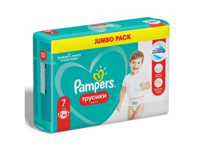 Подгузники-трусики Pampers Pants для мальчиков и девочек Size 7 (17+ кг), 40 шт. 1-00266473_2