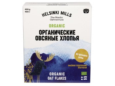 Хлопья Helsinki Mills органические овсяные 400 г 1-00068877_1