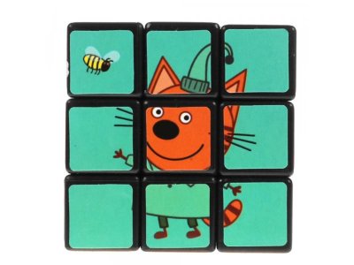 Игра логическая Играем вместе Три Кота кубик 3х3 с картинками 1-00358691_2