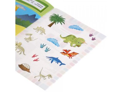 Альбом с многразовыми наклейками Умка Динозавры. Дополни картинку, 35 наклеек 1-00358727_6