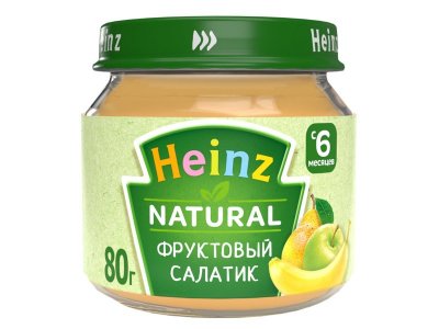 Пюре Heinz Фруктовый салатик 80 г стекло 1-00359193_1