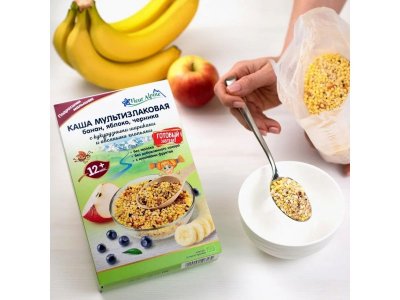 Каша Fleur Alpine Готовый завтрак мультизлак банан, яблоко, черника, кукурз.шарики, овс.хлопья 200 г 1-00357510_8