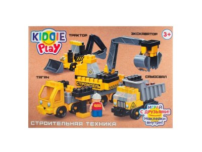 Конструктор Kiddie Play Тягач, Экскаватор, Самосвал, Трактор, 131 деталь 1-00359836_9